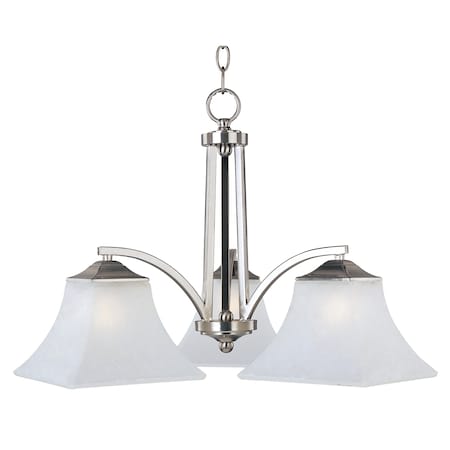 Maxim Lighting Aurora 3-Light 22.5" Wide Satin Nickel Chandelier 20094FTSN